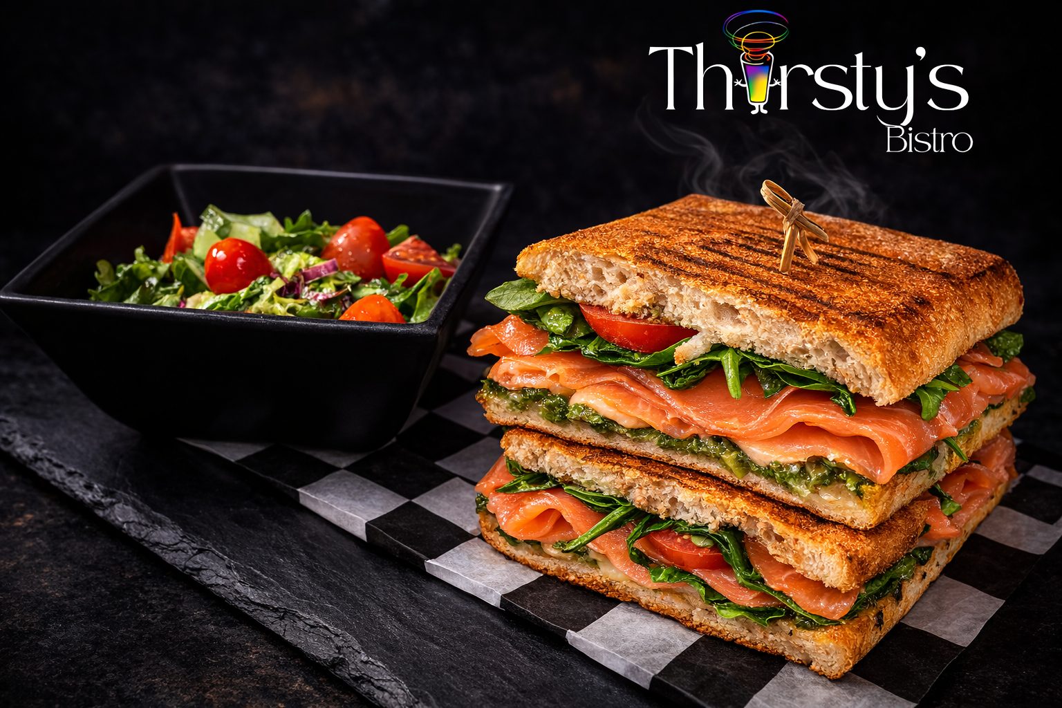 Smoked Salmon Panini.
